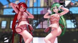 【MMD艦これ】江風山風で愛Dee　新妻コスプレローアングルVer　歌詞つき