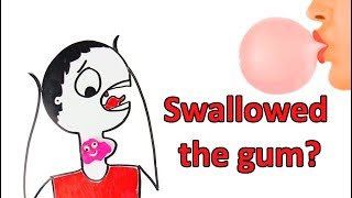 What happens if you swallow gum?