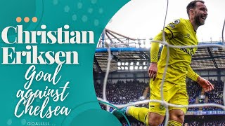 Christian Eriksen's first goal for Brentford 🔥❣️ | fans reaction 🔥❣️ | Brentford Vs Chelsea (1-4)