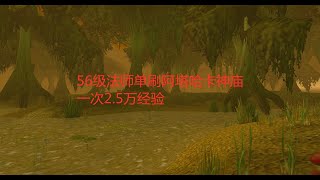 魔兽世界怀旧服：56级法师单刷阿塔哈卡神庙，一次2.5万经验