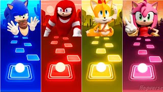 Sonic Boom 🔴 Knuckles 🔴 Tails 🔴 Amy Rose || Coffin Dance Cover | Tiles Hop EDM Rush! | Hopverse