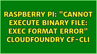Raspberry Pi: "cannot execute binary file: Exec format error" cloudfoundry cf-cli