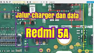 schematic skema jalur charger, data redmi 5A