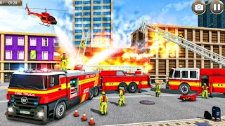 Fire Truck Driving Simulator 2022 - Best Android Gameplay. Firefighters Emergency truck simulator.