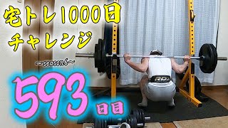 【自宅で筋トレ】宅トレ1000日チャレンジ    ～season6～　 ”593日目”　脚のトレーニング