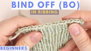 1x1 Rib Bind Off (BO) - Cast Off in Pattern