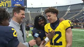 Michigan's spring game starts with national championship rings ceremony, Jim Har