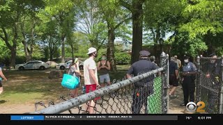NYPD, Social Distancing Ambassadors Keep Crowds Under Control At City Parks