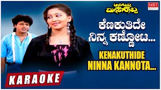 Kenakuthide Ninna Kannota - Karaoke | Aasegobba Meesegobba | ShivaRajkumar, Sudha Rani