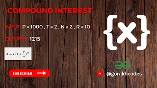 Compound Interest || @GeeksforGeeks || Problem Solving || Solution || Gorakh Codes