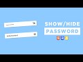 Show/Hide Password using HTML, CSS & Javascript | An Dev