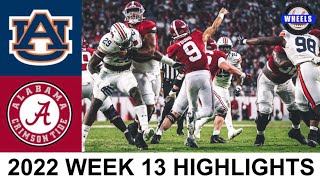 #7 Alabama vs Auburn Highlights | College Football Week 13 | 2022 College Football Highlights