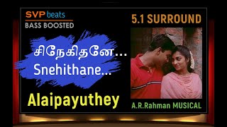 Snehithane Snehithane ~ Alaipayuthey ~ A.R.Rahman 🎼 5.1 SURROUND 🎧 BASS BOOSTED 🎧 SVP Beats