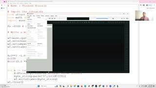 Using Python to write an audio file and MATLAB to read the audio file- Lecture 2
