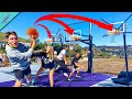 2v2 BASKETBALL BUT WITH 3 HOOPS!? Ft. Jenna Bandy, Chris Staples, AJ Rompza