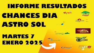 Resultados CHANCES DIA de Martes 7 Enero 2025 ASTRO SOL DE HOY LOTERIAS DE HOY RESULTADOS DIA