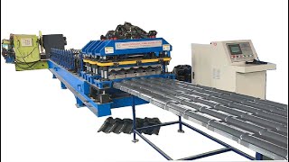 【ZHONGTUO】Synthetic resin tiles metal step tile rolling  machine using new anti-aging material