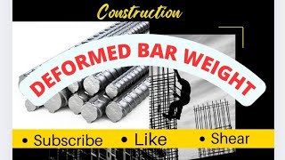 Deformed Bar Weight