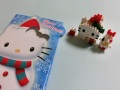 ナノブロック 【クリスマスカード】 スノーマン ハローキティ の組み立て （nanoblock snowman hello kitty）