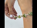 astonishing raw peridot silver bracelet