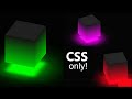 Ambient Light Box design | CSS 3D Glowing Cube Animation Effects design