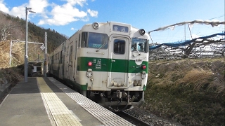 『キハ40-1008＋キハ40-1009(宇都宮色)[1333M](乗車編)』2017/2/12(JR烏山線・宝積寺駅～滝駅)