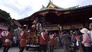 平成２５年　神田祭り　神輿宮入　子供神輿　北乗物町会です　。