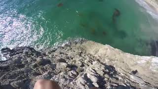 Man jumping off cliff - To Be Continued