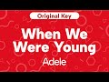 Karaoke When We Were Young - Adele | Original Key (Cover with Backing Vocals)
