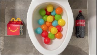 Plastic Balls down the Toilet