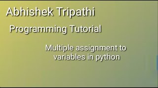 multiple assignment to variable in python, Assign same value to multiple variables