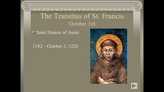 03-10-2023 CAPUCHIN TV LIVE: THE TRANSITUS OF SAINT FRANCIS OF ASSISI