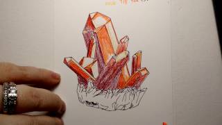 Crystals with Colored Pencil