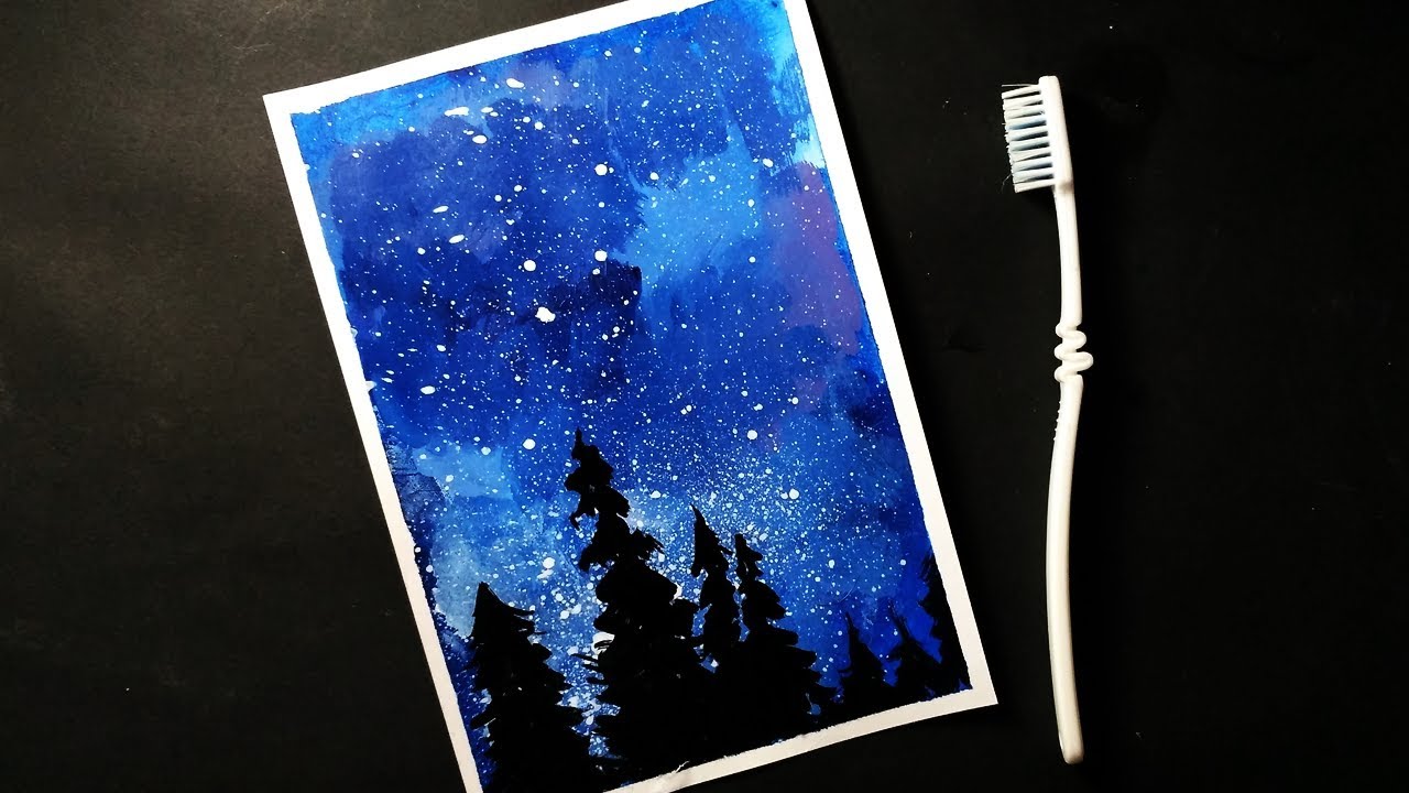 Simple Night Sky Painting
