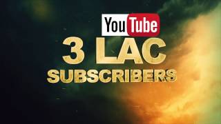 Breaking News! We have now have 3 lac subscribers! THANK YOU ALL!!!