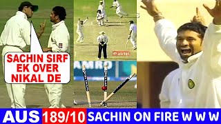 Sachin Tendulkar Shocking Bowling vs Aus 🔥  | Ind vs aus 2nd Test 2001| Sachin Tendulkar W W W 🔥😱