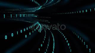 Binary Data Stream Tunnel | Motion Graphics - Envato elements