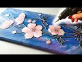 NEXT LEVEL Anemone Flower Art - Glue Gun + Acrylic Pour | AB Creative Tutorial