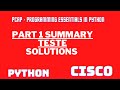 PCAP - Programming Essentials in Python Cisco ||Part 1 Summary Test answer|