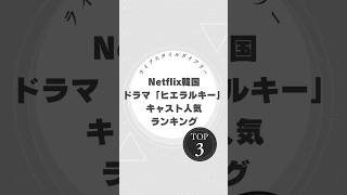 Netflix韓国ドラマ「ヒエラルキー」キャスト人気ランキングTOP3#Netflix韓国ドラマ #ヒエラルキー #キャストランキング #カンハ #チョンジェイ #ユンヘラ #韓国ドラマ