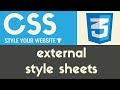 External Style Sheets | CSS | Tutorial 10