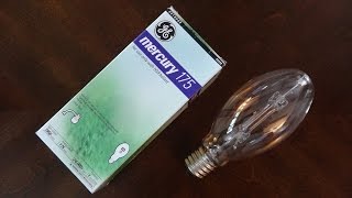 GE Mercury Vapor (MV) 175watt clear bulb turning on 1