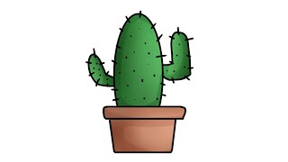 || How to draw cactus || Drawing tutorial ||