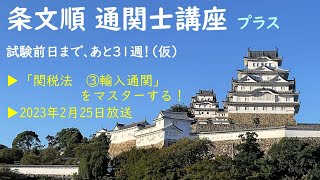 【条文順通関士講座】通関士試験前日まで、あと31週(仮)【プラス】