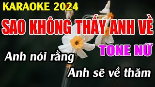 Sao Không Thấy Anh Về Karaoke Tone Nữ Karaoke Tuyệt Phẩm - Beat Mới