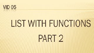 Python List Functions: Exploring Advanced Techniques (Part 2)| #teach2u