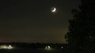 Timelapse Zon Maan en mist nabij Schoonhoven