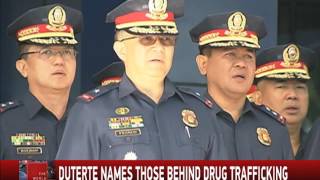 Duterte names suspected drug lords, 'protector'