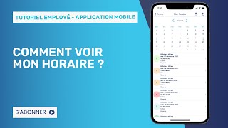 Voir mon horaire de travail - Application mobile