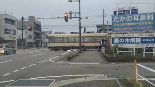 富山地方鉄道上滝線　不二越・南富山・上滝経由岩峅寺行　14760形　不二越駅入線シーン